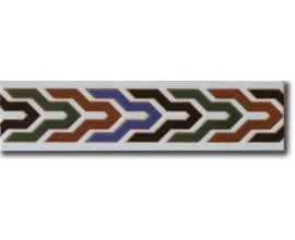 Azulejo árabe pintado a mano cenefa C530